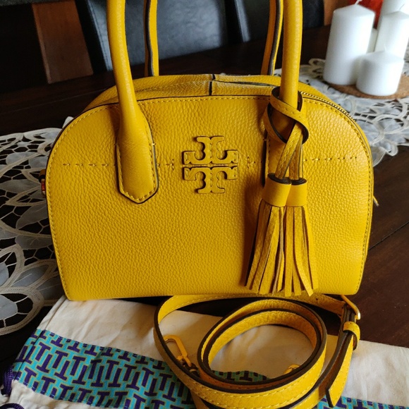 Tory Burch Handbags - Tory Burch Mcgraw Satchel yellow cassia color
